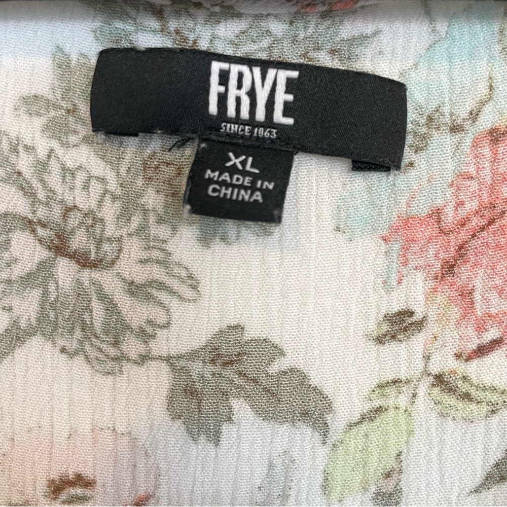 FRYE Floral Maxi Dress in Cream and Pink XL - Picture 3 of 9